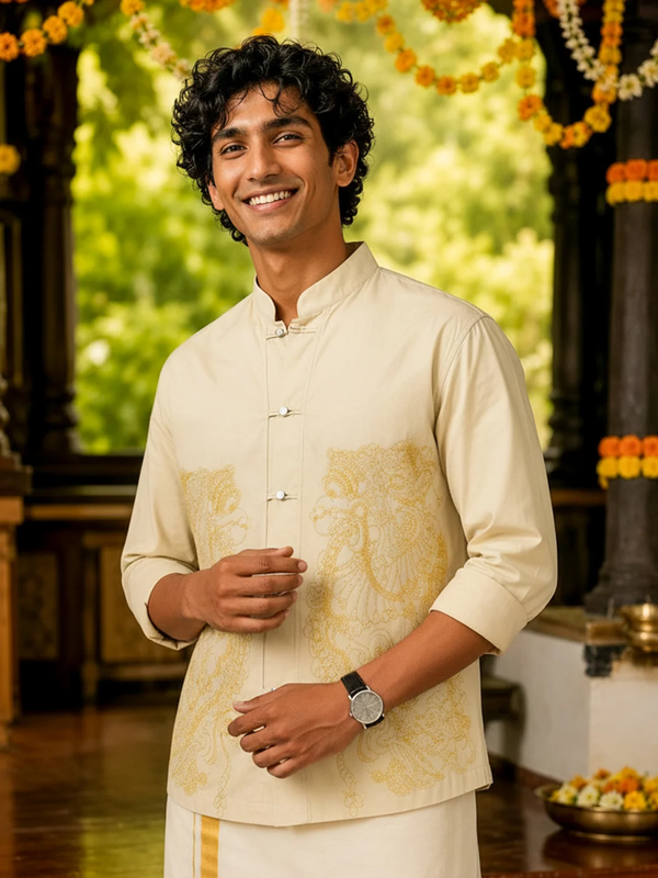 Simha Yali Embroidered