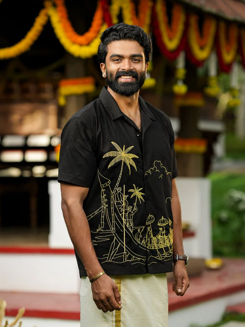 Vallamkali Embroidered Shirt